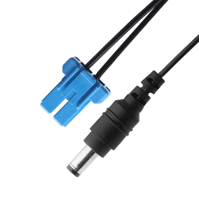 DC Plug 2.1*5.5mm Solder Type PVC Appearance Molding To TE Blue Housing 2P Female Cable Connector