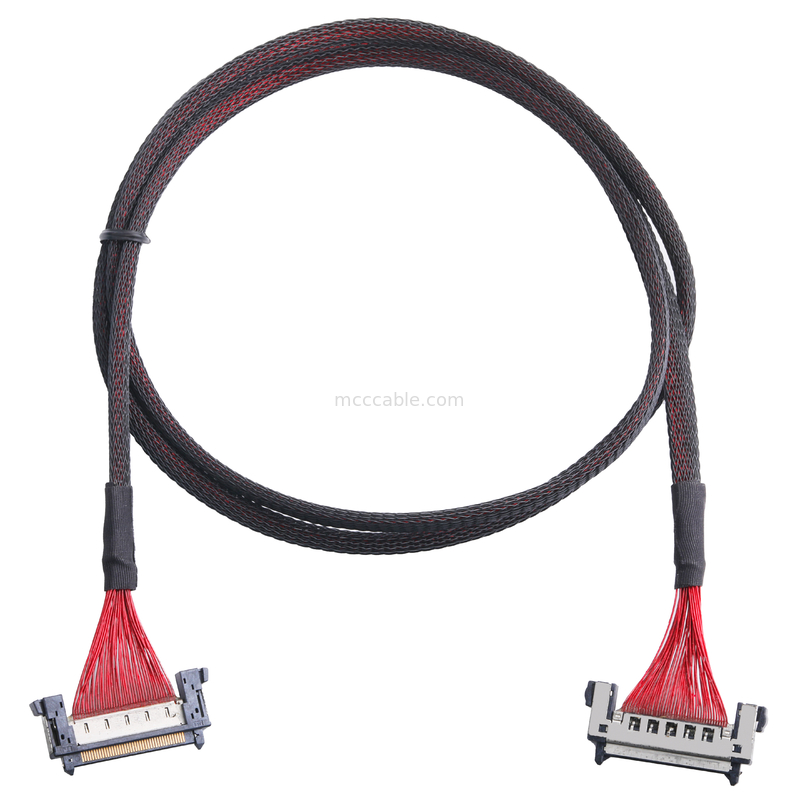LCD Lvds केबल असेंबली JAE FI-RE41CL से FI RE41CL 0.3mm पिच मोलेक्स वायर हार्नेस