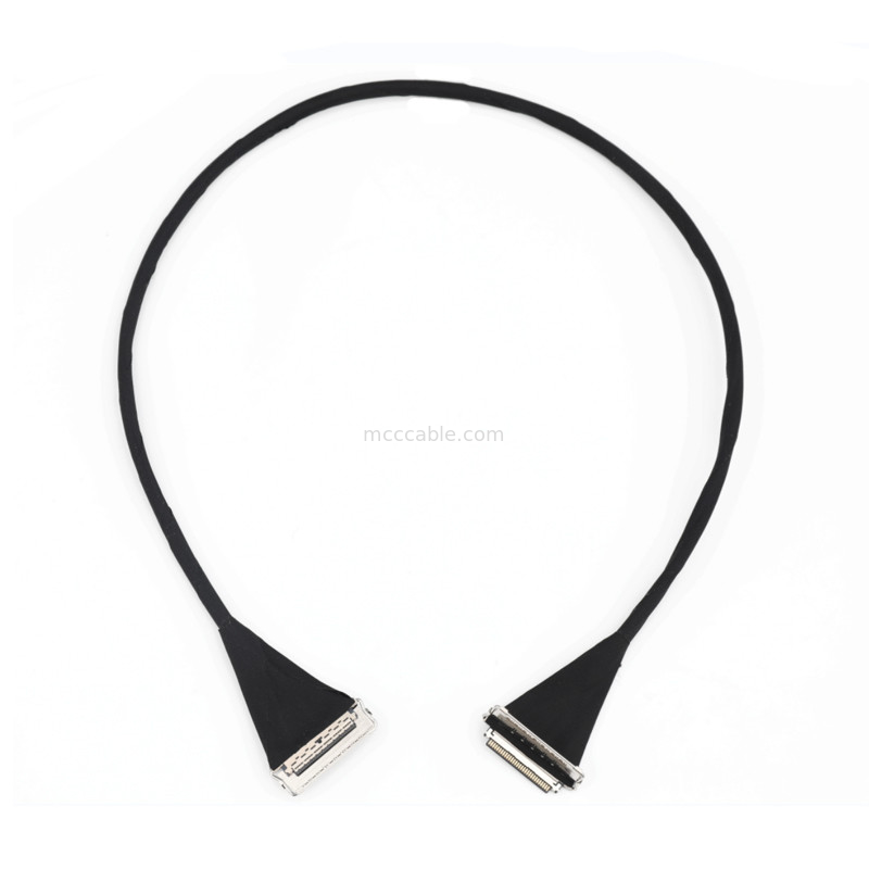 कस्टम 0.4 Mm पिच  20788 20679 30pin 40pin 50pin 60pin माइक्रो समाक्षीय कनेक्टर ईएमआई शील्ड लवड केबल