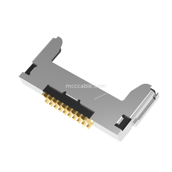 10pin Lvds माइक्रो समाक्षीय केबल असेंबली 20345-010T-32R 0.4 मिमी पिच क्षैतिज संभोग प्रकार सूक्ष्म समाक्षीय कनेक्टर