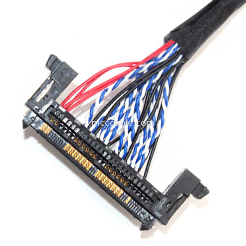 26AWG एलसीडी LVDS केबल असेंबली 1.0mm पिच JAE फिक्स-30ssl-Hf से  Df13 EDP