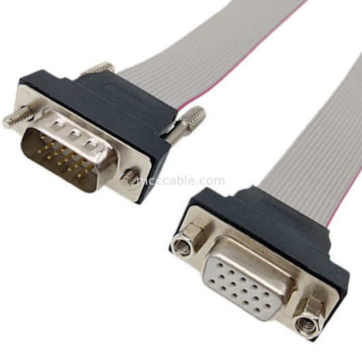 VGA HDB15 मेल टू फीमेल रिबन केबल 15pin कनेक्टर lvds डिस्प्ले कनेक्टर