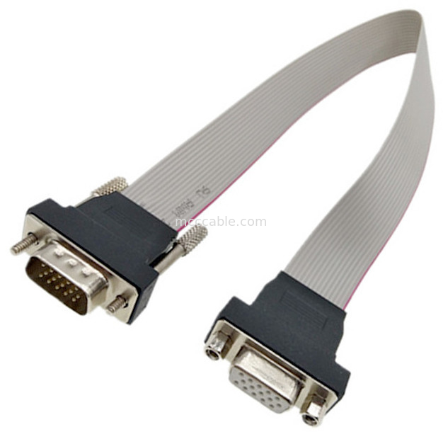 VGA HDB15 मेल टू फीमेल रिबन केबल 15pin कनेक्टर lvds डिस्प्ले कनेक्टर