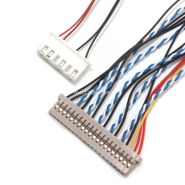 30 पिन LVDS केबल असेंबली 1.0 मिमी 1.25 मिमी संपर्क पिच Df19 को Df14