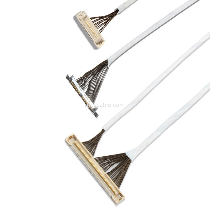 46 AWG 42 AWG माइक्रो कोक्स केबल DF36 40P 0.4SD 150MM लंबाई lvds डिस्प्ले कनेक्टर