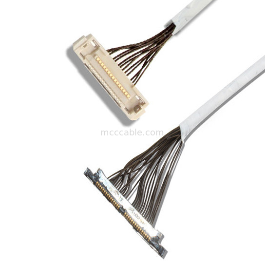 46 AWG 42 AWG माइक्रो कोक्स केबल DF36 40P 0.4SD 150MM लंबाई lvds डिस्प्ले कनेक्टर