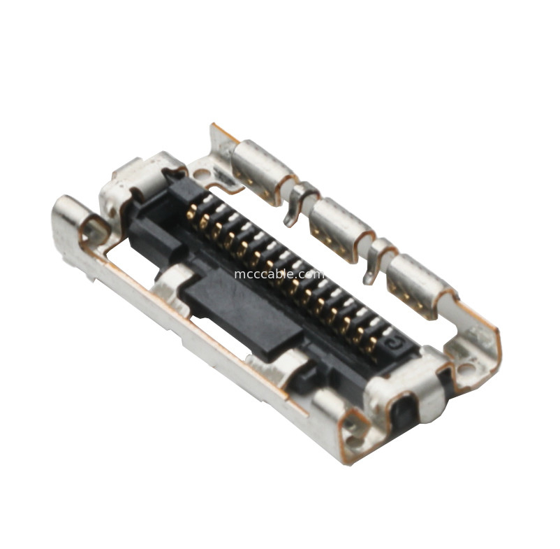 15 पिन एचआरएस एलवीडीएस ईडीपी DF36A-15S-0.4V माइक्रो कोएक्सियल केबल असेंबली कनेक्टर