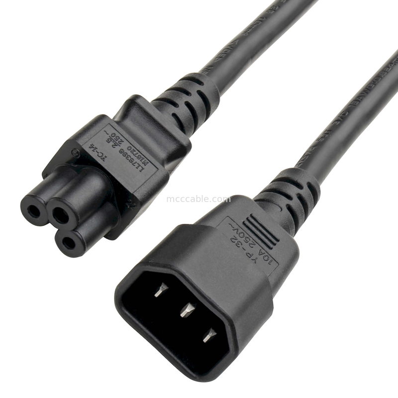 कनेक्टर एडाप्टर C14 से C5 पावर एडाप्टर कॉर्ड 7a 250v 18 Awg