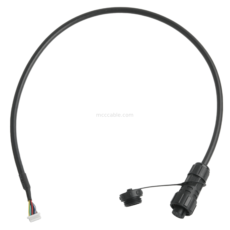 IP67 वाटरप्रूफ कनेक्टर M16 महिला से SH1.0 9P UL 2464 28AWG*4PR+AEB केबल ROHS
