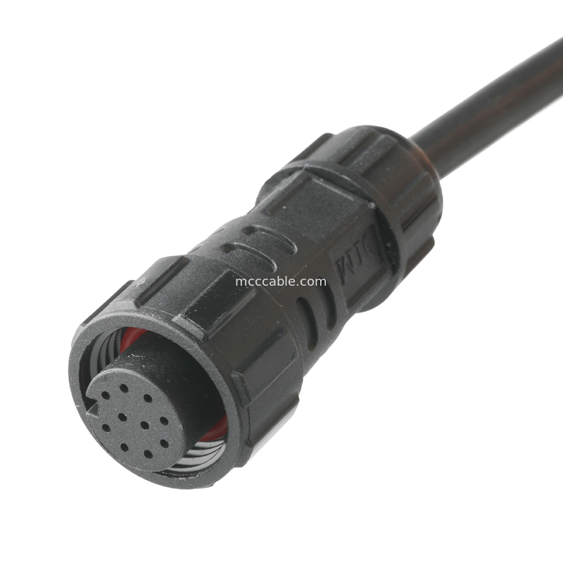 IP67 वाटरप्रूफ कनेक्टर M16 महिला से SH1.0 9P UL 2464 28AWG*4PR+AEB केबल ROHS