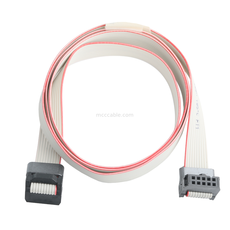 आईडीसी एफसी-10पीन 2.54 मिमी पिच UL2651 28AWG*10P आईडीसी फ्लैट रिबन केबल 1.27 मिमी पिच 10 पिन इलेक्ट्रॉनिक OEM/ODM के लिए