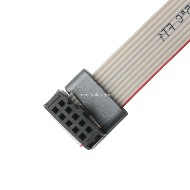 आईडीसी एफसी-10पीन 2.54 मिमी पिच UL2651 28AWG*10P आईडीसी फ्लैट रिबन केबल 1.27 मिमी पिच 10 पिन इलेक्ट्रॉनिक OEM/ODM के लिए