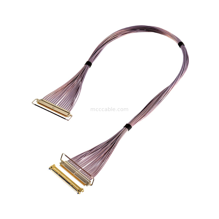64 Gbps PAM4 81863-100B-01 50P 0.4 मिमी पिच क्षैतिज युग्मन प्रकार माइक्रो-कोएक्सियल केबल विधानसभा OEM/ODM