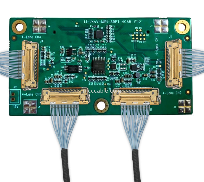 औद्योगिक कैमरे ड्रोन बोर्ड LI-IMX290-MIPI 20525-030E-02 माइक्रो कोएक्सियल कनेक्टर असेंबली 20Gbps/ लेन