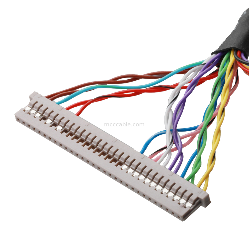 एलसीडी मदरबोर्ड केबल JAE FI-X30HL 30P से DF14-30P और JST ERH-7P संयुक्त केबल कनेक्टर OEM/ODM