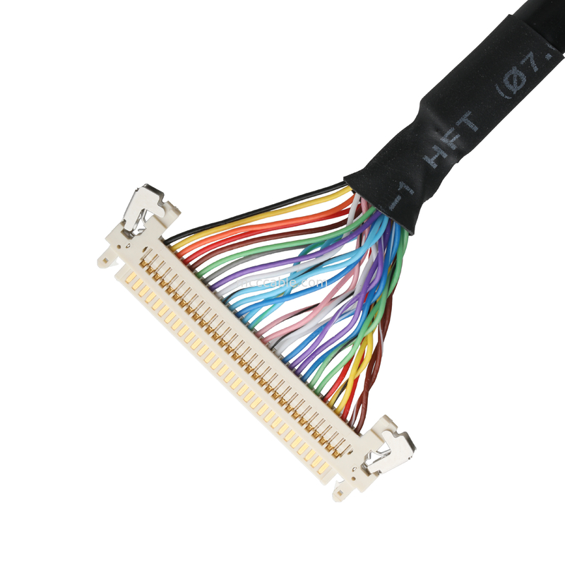 एलसीडी केबल JAE FI-X30HL डिस्प्ले स्क्रीन मदरबोर्ड केबल कनेक्टर UL20276 AWG30 ब्रैड और UL लेबल के साथ