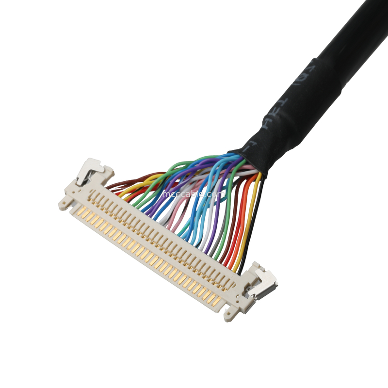 एलसीडी केबल JAE FI-X30HL डिस्प्ले स्क्रीन मदरबोर्ड केबल कनेक्टर UL20276 AWG30 ब्रैड और UL लेबल के साथ