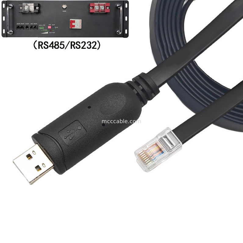 USB-A से RS485 RJ45 सीरियल केबल 8P8C RS485 संचार विन्यास डिबगिंग लाइन के साथ संगत