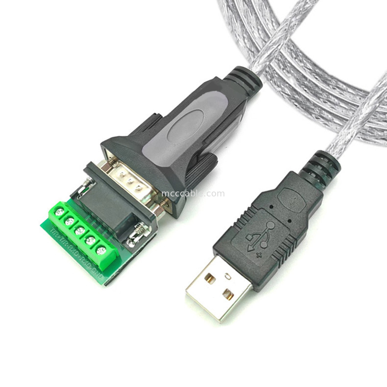 USB-A से RS485 सीरियल पोर्ट DB9 इंडस्ट्रियल डिजिटल सिग्नल केबल, विभिन्न इंटरफ़ेस अनुकूलन का समर्थन करता है