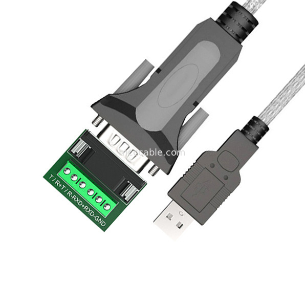 USB-A से RS485 सीरियल पोर्ट DB9 इंडस्ट्रियल डिजिटल सिग्नल केबल, विभिन्न इंटरफ़ेस अनुकूलन का समर्थन करता है