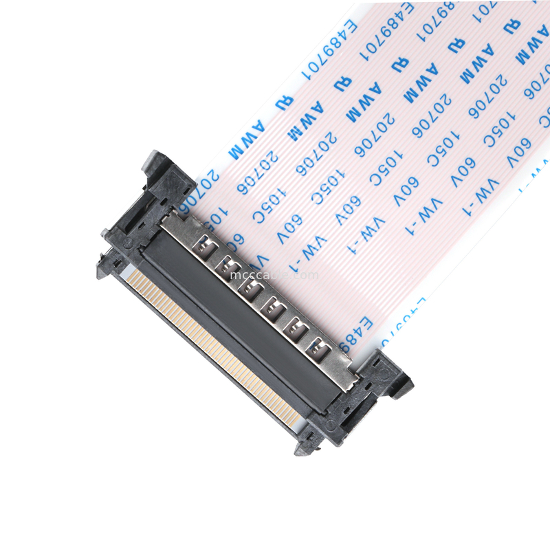 RE51 CONNGolden Pins UP FPC FFC केबल 51Pin 0.5mm पिच लचीला फ्लैट केबल 300mm लंबाई