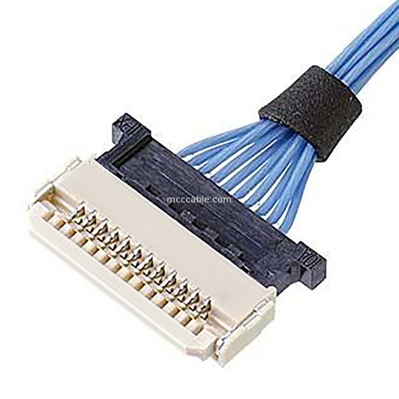 क्षैतिज सूक्ष्म समाक्षीय केबल 0.5 मिमी पिच DW-5 20598-008T-02 रिसेप्टेकल प्लग 8 पिन