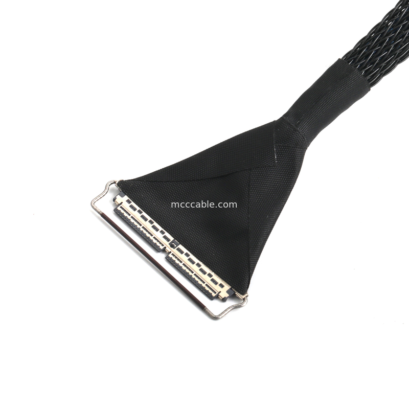 40 पिन माइक्रो-कोएक्सियल केबल, 0.4 मिमी पिच, EDP/LVDS के लिए दोहरी-बचत