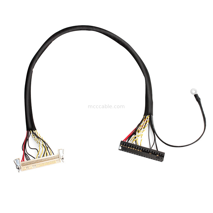 30 पिन एलवीडीएस केबल असेंबली, एलसीडी पैनल के लिए 51 पिन एफआई X30HL-B Lvds केबल