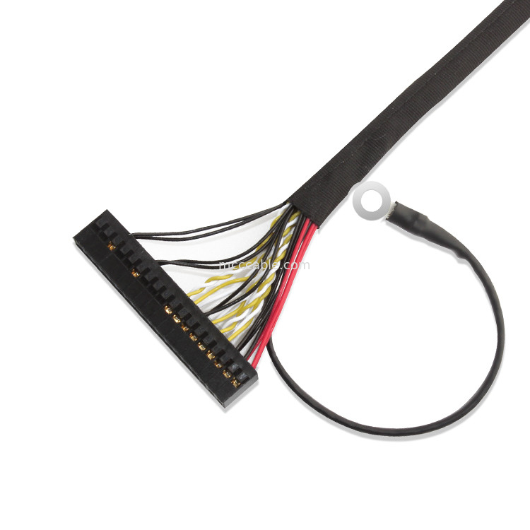 30 पिन एलवीडीएस केबल असेंबली, एलसीडी पैनल के लिए 51 पिन एफआई X30HL-B Lvds केबल