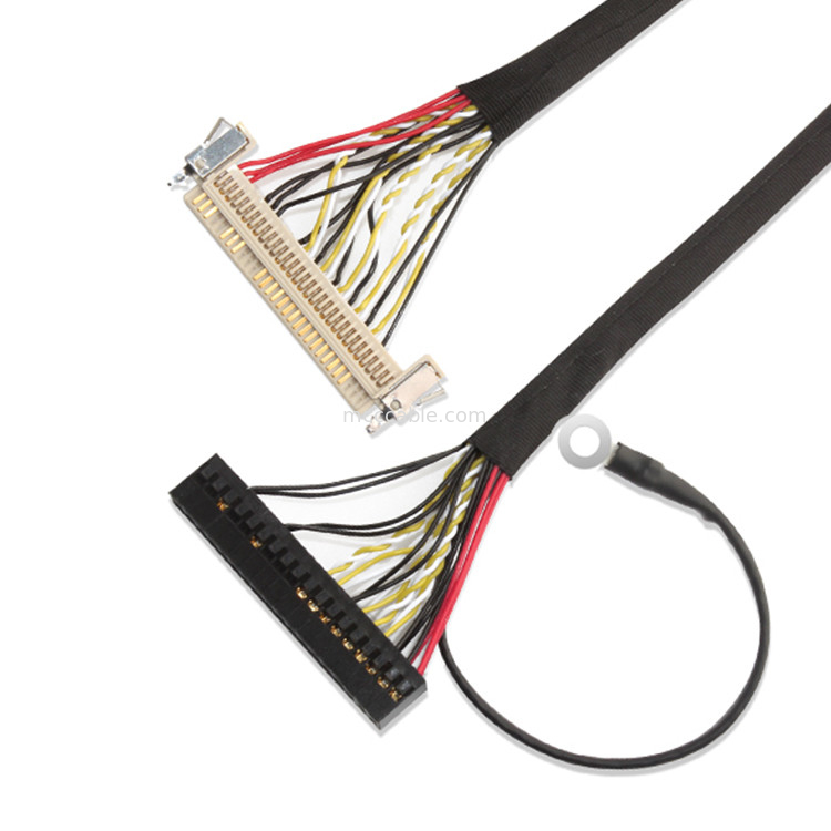 30 पिन एलवीडीएस केबल असेंबली, एलसीडी पैनल के लिए 51 पिन एफआई X30HL-B Lvds केबल