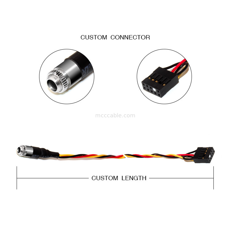 10POS 2.54MM PITCH Molex 22-55-2101 हेडर 3.5MM पैनल माउंट ऑडियो जैक
