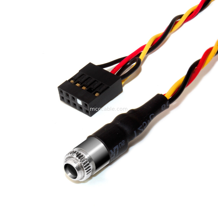 10POS 2.54MM PITCH Molex 22-55-2101 हेडर 3.5MM पैनल माउंट ऑडियो जैक
