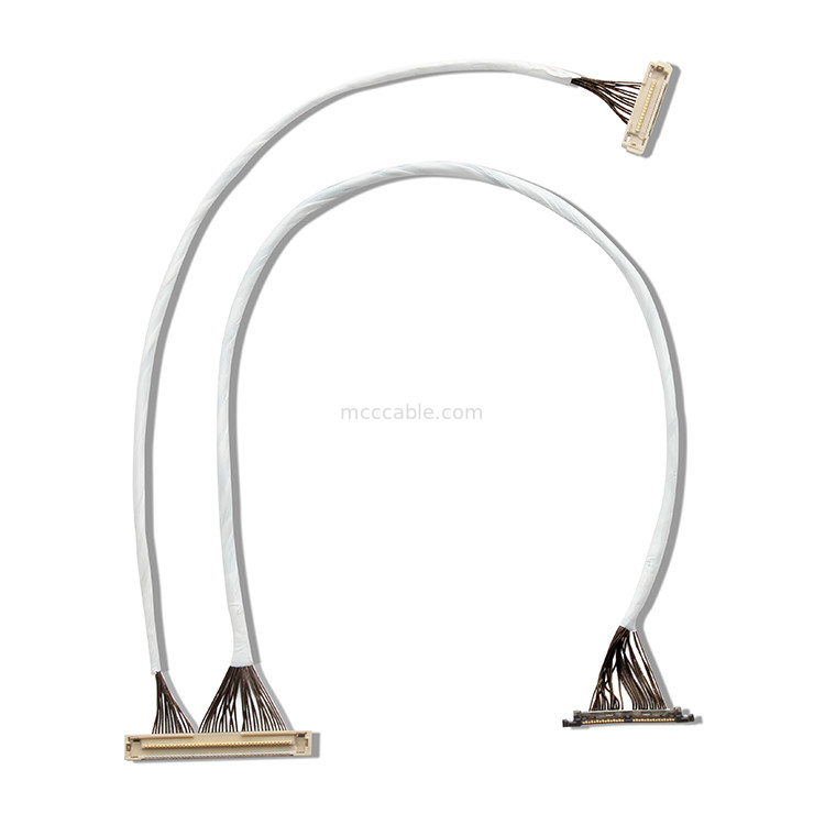 46 AWG 42 AWG माइक्रो कोक्स केबल DF36 40P 0.4SD 150MM लंबाई lvds डिस्प्ले कनेक्टर