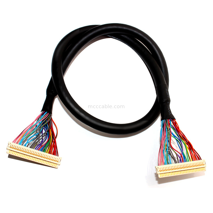 एक्सटेंशन  30PIN LVDS केबल असेंबली, Df19-30s से Df19-30s असतत वायर लैव्ड केबल