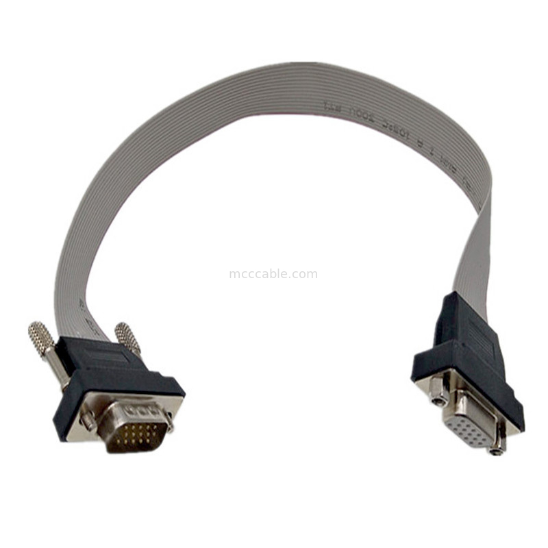 VGA HDB15 मेल टू फीमेल रिबन केबल 15pin कनेक्टर lvds डिस्प्ले कनेक्टर