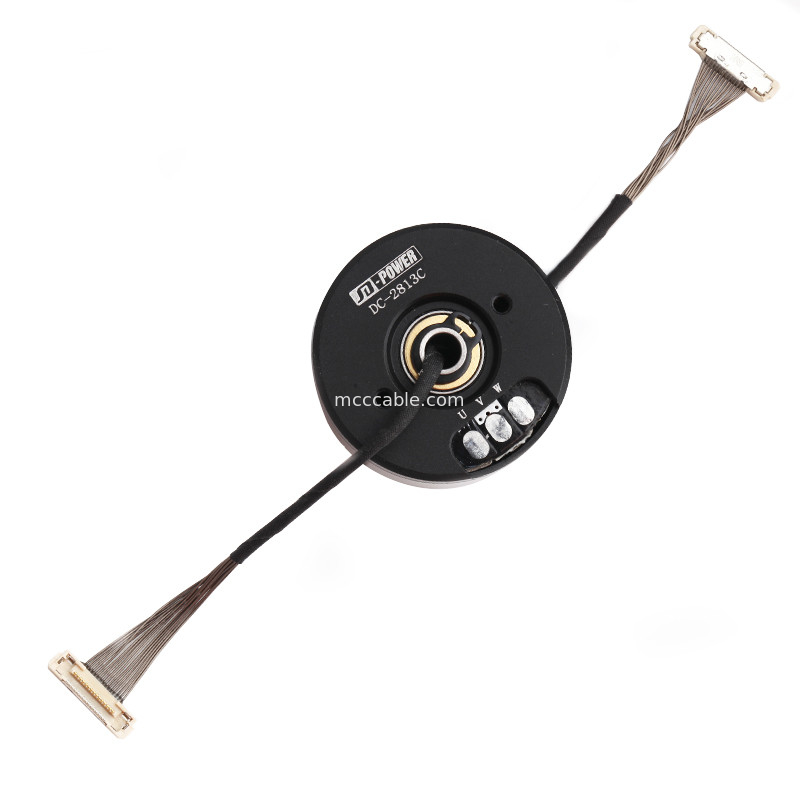 कस्टम DF36C-15P-0.4SD से DC-2813C वायर हार्नेस LVDS EDP केबल जिम्बल कैमरा के लिए