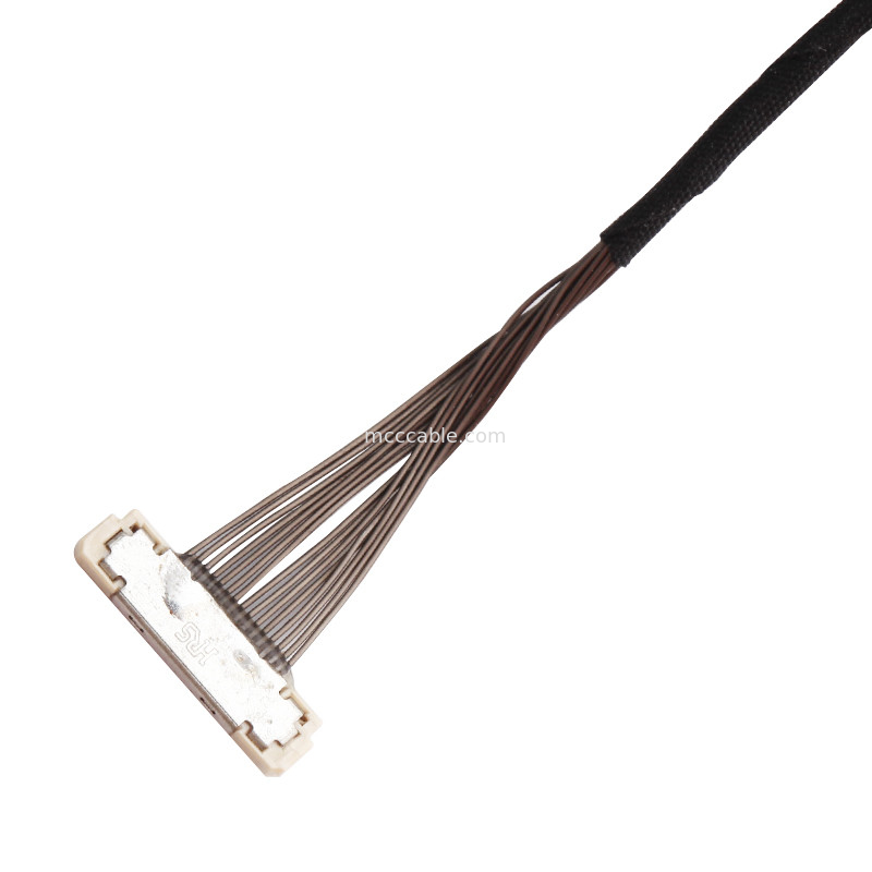 कस्टम DF36C-15P-0.4SD से DC-2813C वायर हार्नेस LVDS EDP केबल जिम्बल कैमरा के लिए