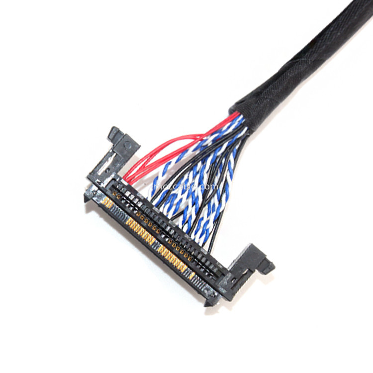 26AWG एलसीडी LVDS केबल असेंबली 1.0mm पिच JAE फिक्स-30ssl-Hf से  Df13 EDP
