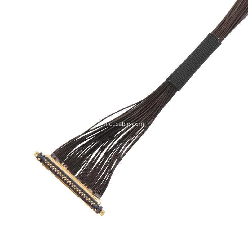 यूएवी केबल असेंबली Lvds Edp केबल असेंबली 0.25 मिमी पिच 20531-034T-02 To Jst Auhr-05v-H 34 पिन माइक्रो समाक्षीय केबल