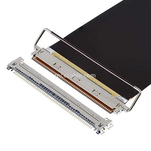 60P  CAF 20858-060T-01 0.4 मिमी पिच, क्षैतिज युग्मन प्रकार FPC प्लग कनेक्टर यांत्रिक लॉक के साथ