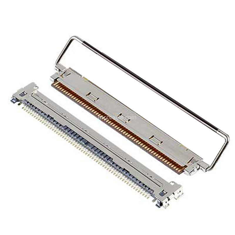 60P  CAF 20858-060T-01 0.4 मिमी पिच, क्षैतिज युग्मन प्रकार FPC प्लग कनेक्टर यांत्रिक लॉक के साथ