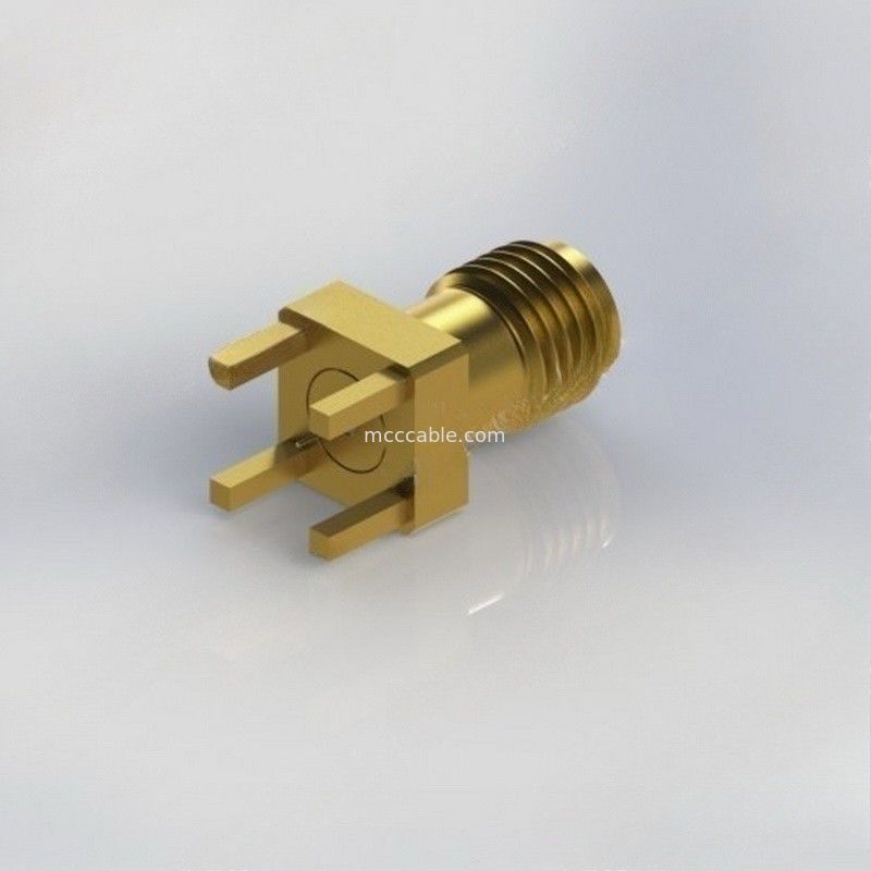 पीसीबी बोर्ड एज माउंट आरएफ 34GHz के लिए 3.5 मिमी आरएफ समाक्षीय केबल कनेक्टर महिला