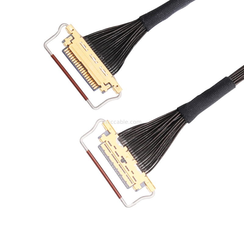 Oem Lvds केबल असेंबली 0.5mm पिच 20453-220t-03 हॉरिजॉन्टल मेटिंग टाइप माइक्रो-कोएक्सियल कनेक्टर