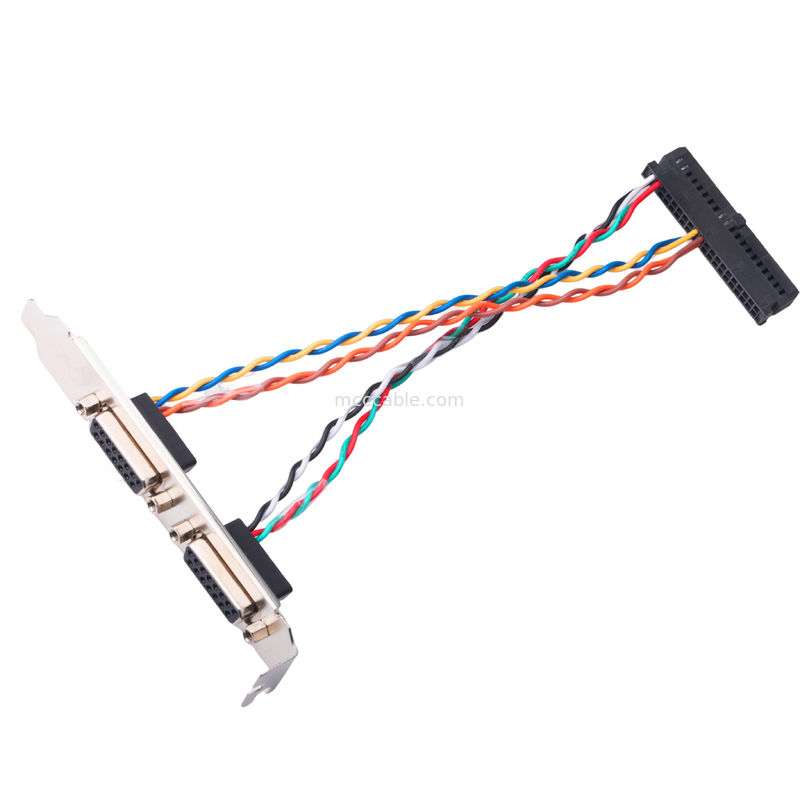 2 जोड़ी Lvds केबल Db15 कनेक्टर महिला 15 पिन 205205-2 इलेक्ट्रिकल से 40 पिन