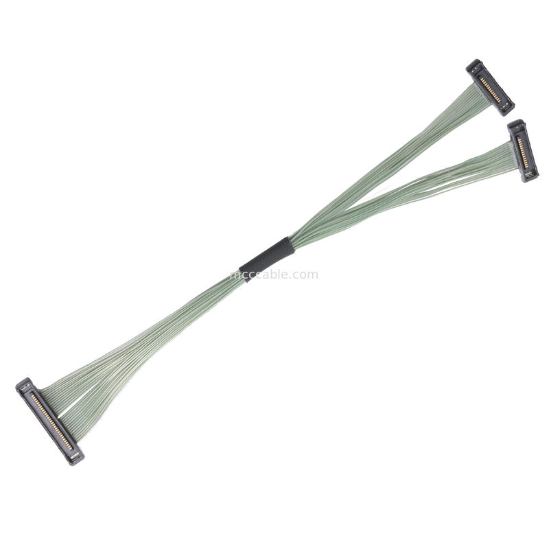 35P माइक्रो कोएक्सियल केबल 20380-035t-06 एलवीडीएस कनेक्टर 0.4 मिमी पिच राइट एंगल