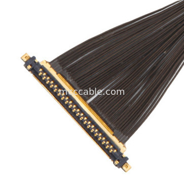 40P UL11130 46AWG माइक्रो कोएक्सियल केबल असेंबली 20531-040t-02 आईडीसी फोर्मिंग OEM/ODM