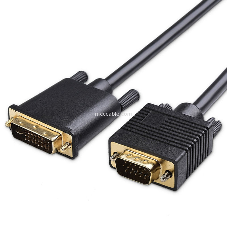 ROHS DVI-I 24+5 पिन टू वीजीए केबल एलवीडीएस एलसीडी असेंबली कनेक्टर OEM / ODM