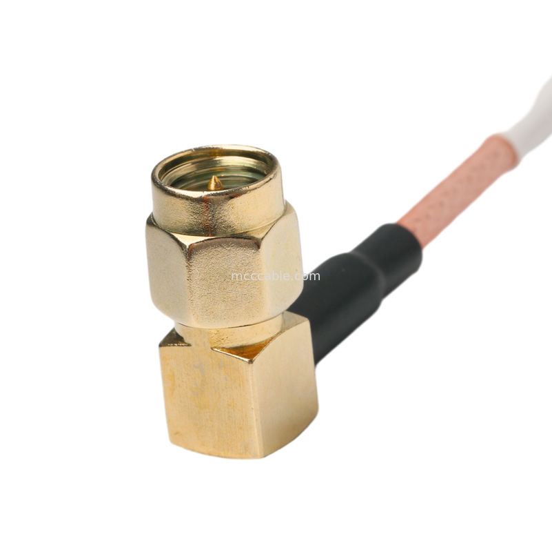 Ip67 Rohs कस्टम कोएक्स केबल Ra Sma प्लग राइट एंगल प्लग Rg316 Oem / Odm