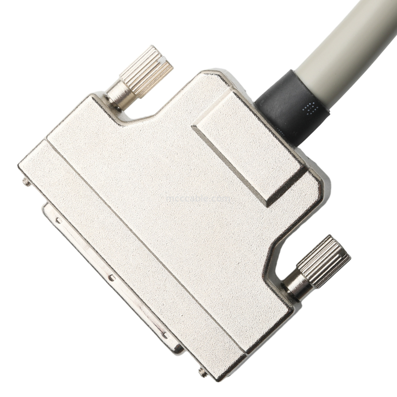 Hd D Sub Db50 केस जस्ता मिश्र धातु निकेल लेपित D-Sub Mdr प्लग Od 90mm