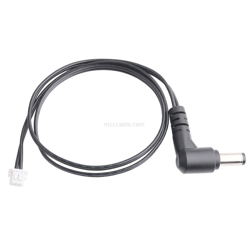 डीसी प्लग 2.1 * 5.5 मिमी Solder प्रकार पीवीसी उपस्थिति मोल्डिंग 90 कोण सफेद आवास के लिए 2P मोलेक्स एफ